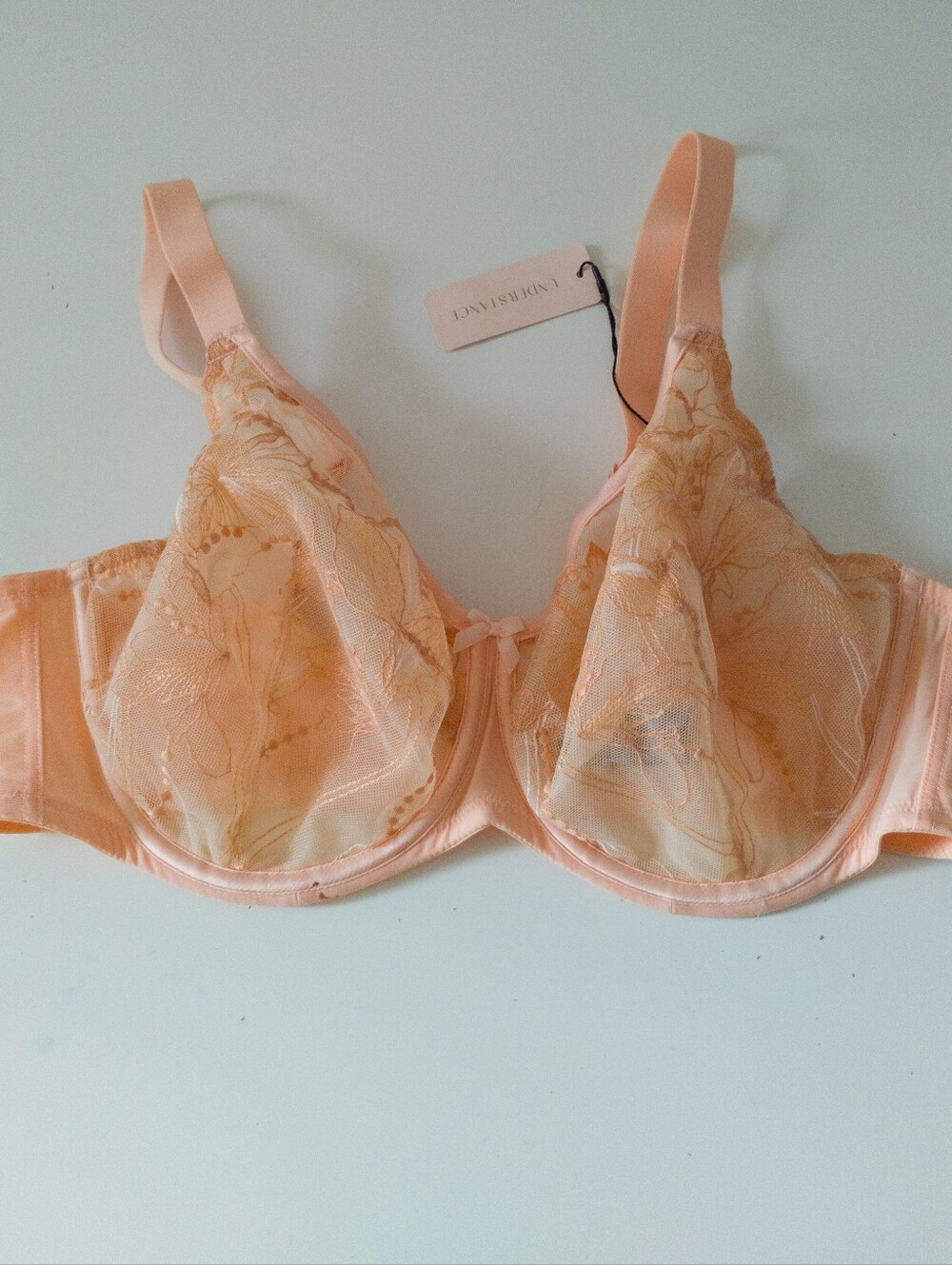 understance Anya Flexwire Unpadded Full Coverage Lift Bra Peach Size 38DDD New